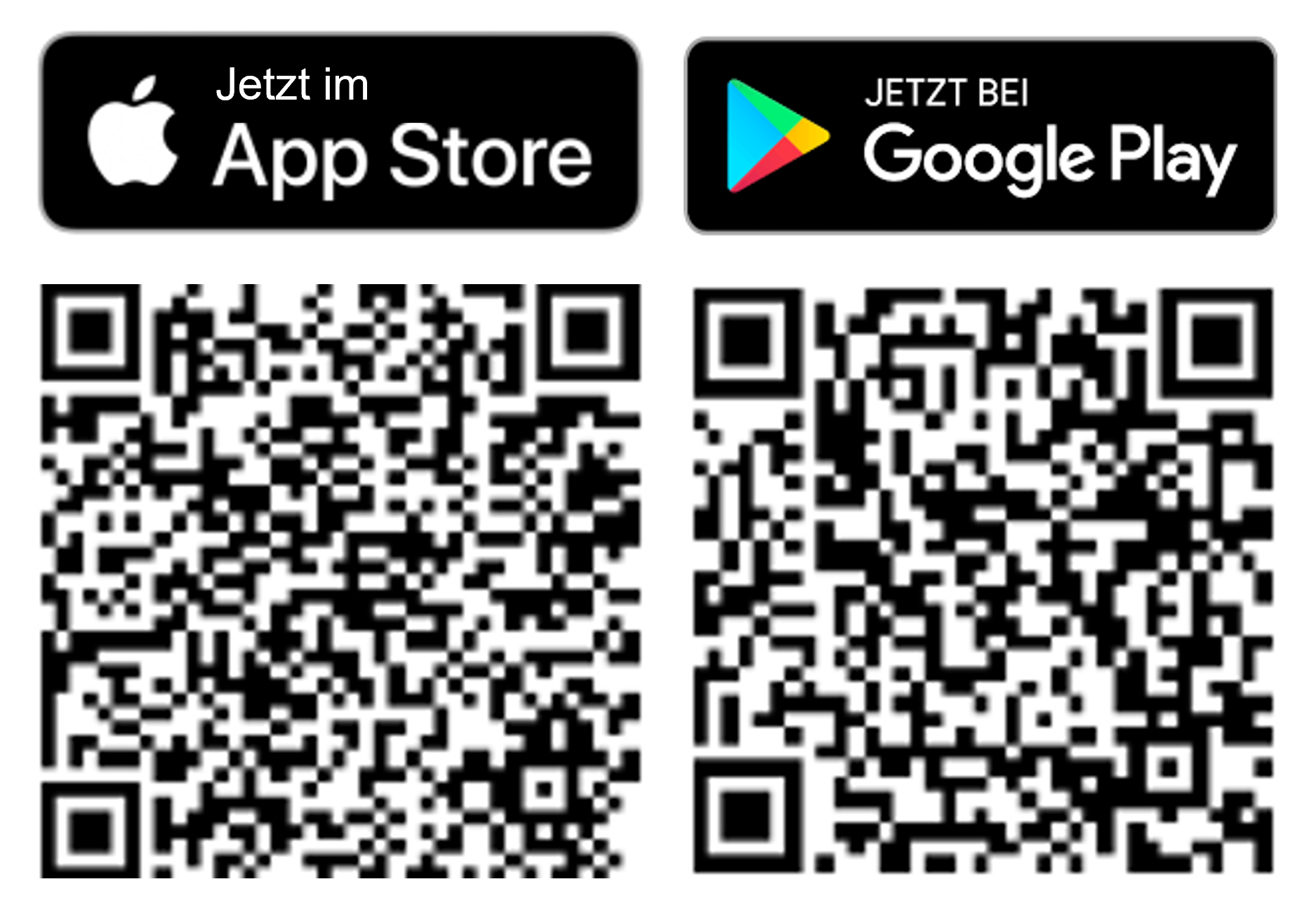 iOS und Android-Store QR